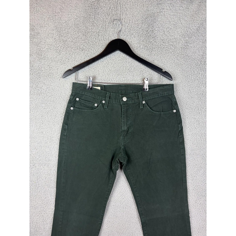 Levis Premium 511 Jeans Mens 32x34 Green Dark Slim Tapered Stretch Denim Big E